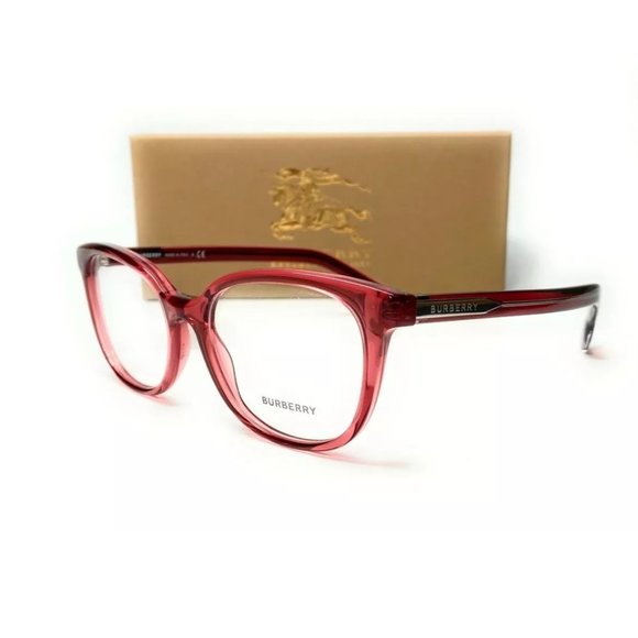 Burberry Women's Transparent Red Eyeglasses!
